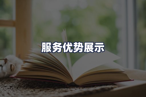 服务优势展示